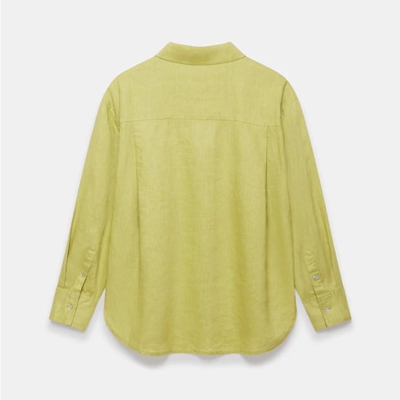 Mint Velvet Green Linen Sleeved Shirt - Picture 4 of 8